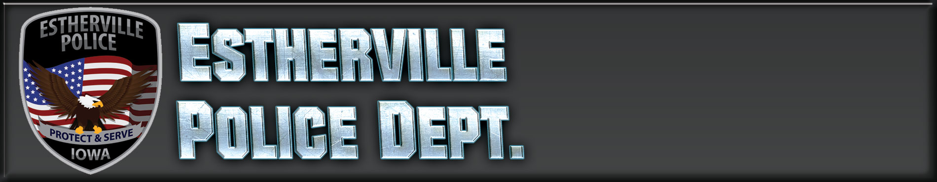 Estherville, Iowa Police Department Header